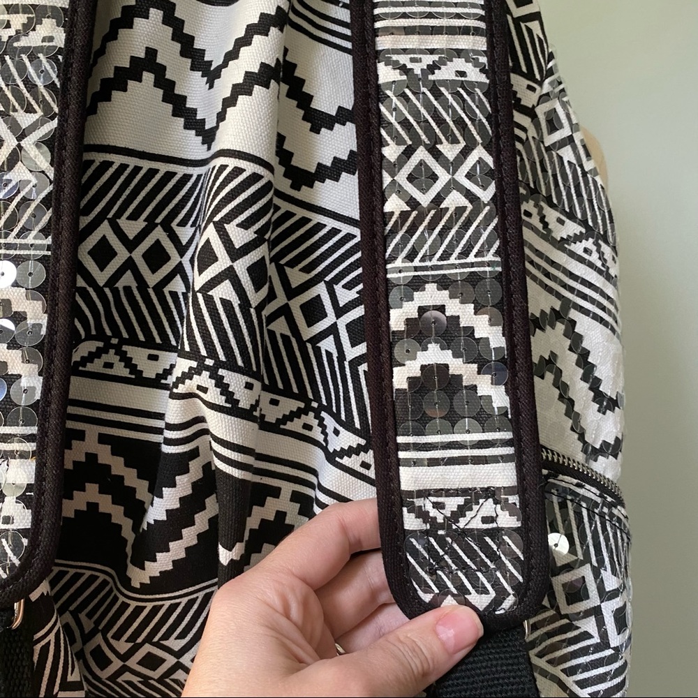 Victoria's Secret Sequin Aztec Backpack Book Bag - Picture 10 of 10